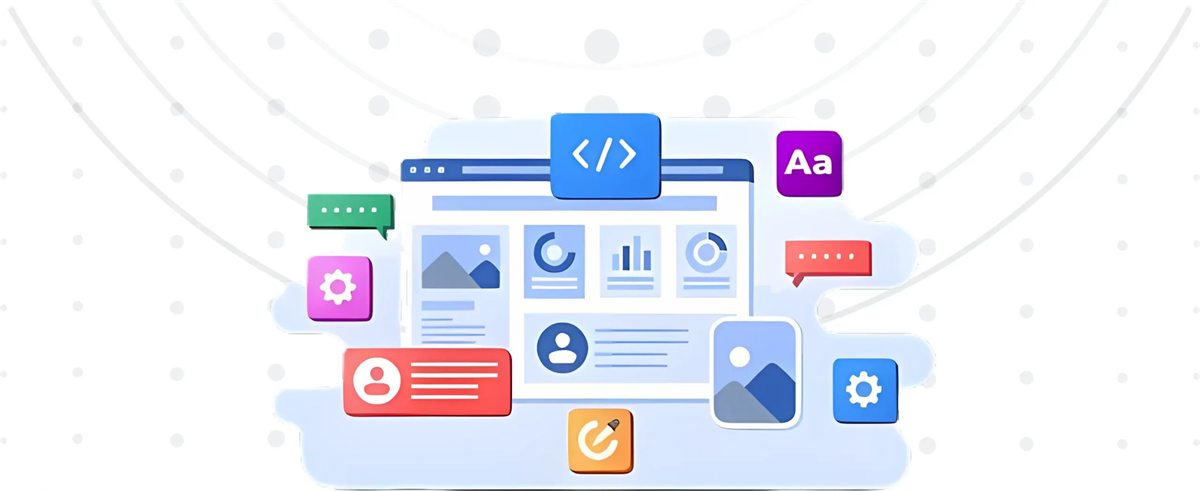 Custom software application illustration